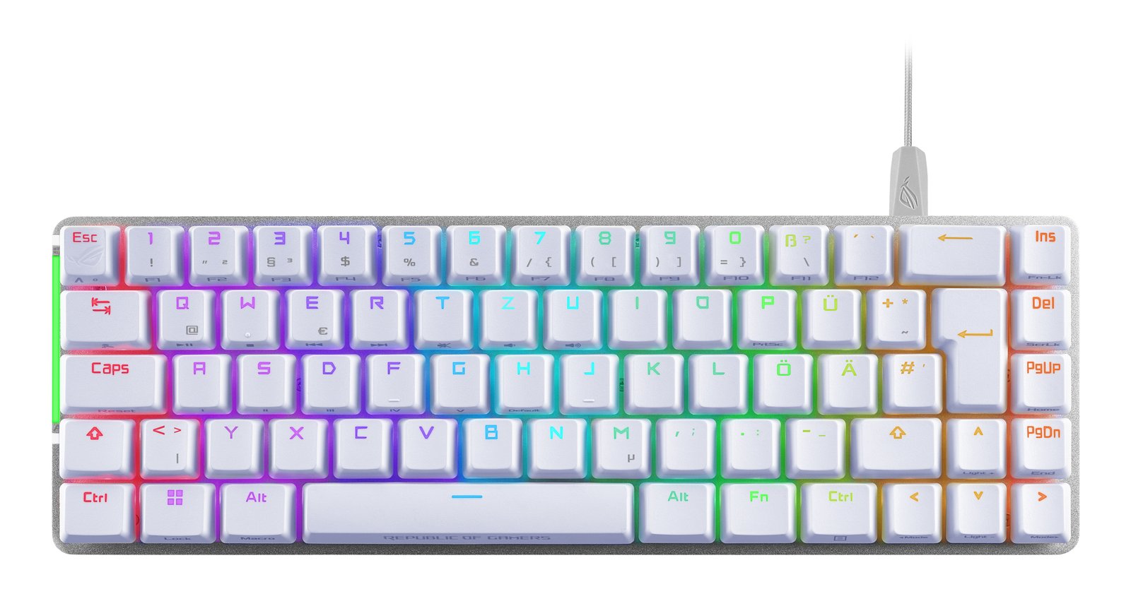 ASUS - COMPONENTS M602 FALCHION ACE/NXRD/WHT/US/PBT keyboard Gaming USB White M602FALCHIONACE/NXRD