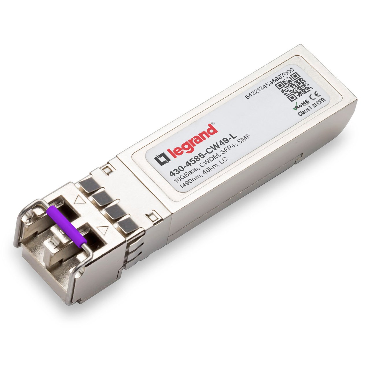 LEGRAND - OPTICS 430-4585-CW49-L network transceiver module Fiber optic 10000 Mbit/s SFP+ 1490 nm