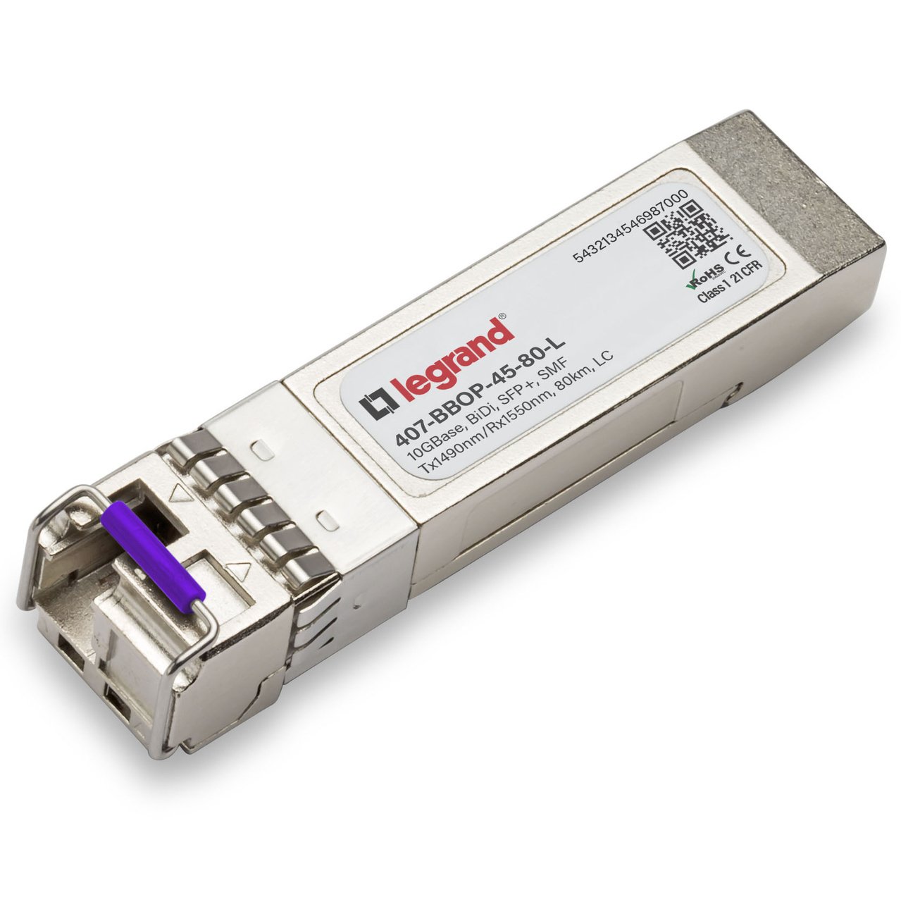 LEGRAND - OPTICS 407-BBOP-45-80-L network transceiver module Fiber optic 10000 Mbit/s SFP+