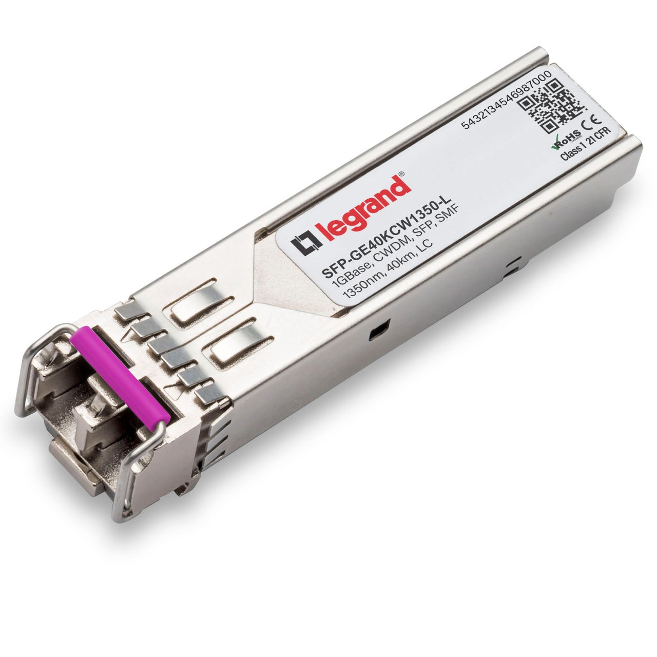 LEGRAND - OPTICS SFP-GE40KCW1350-L network transceiver module Fiber optic 1000 Mbit/s 1350 nm
