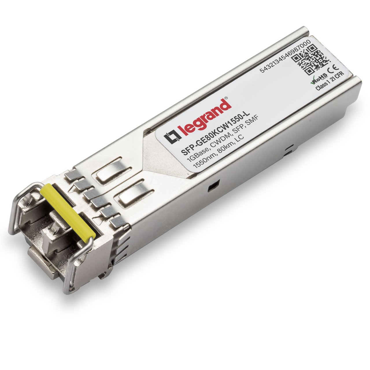 LEGRAND - OPTICS SMF 1550NM 80KM LC network transceiver module Fiber optic 1000 Mbit/s SFP SFP-GE80KCW1550-L