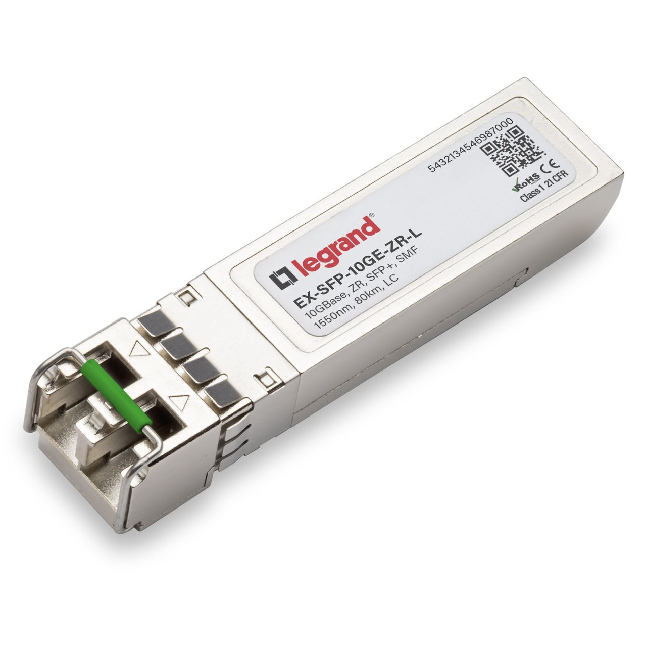 LEGRAND - OPTICS EX-SFP-10GE-ZR-L network transceiver module Fiber optic 10000 Mbit/s SFP+ 1550 nm