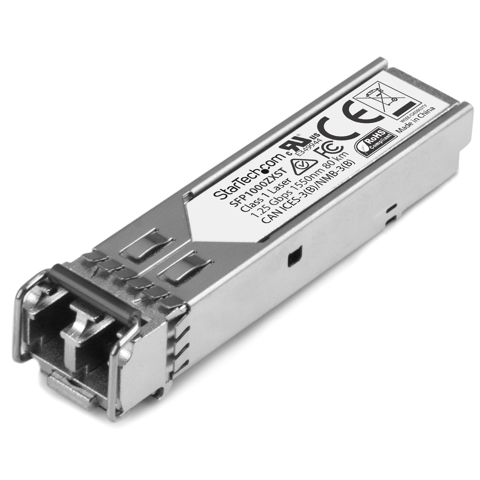 StarTech.com MSA Uncoded SFP Module - 1000BASE-ZX - 1GbE Single Mode Fiber (SMF) Optic Transceiver SFP1000ZXST