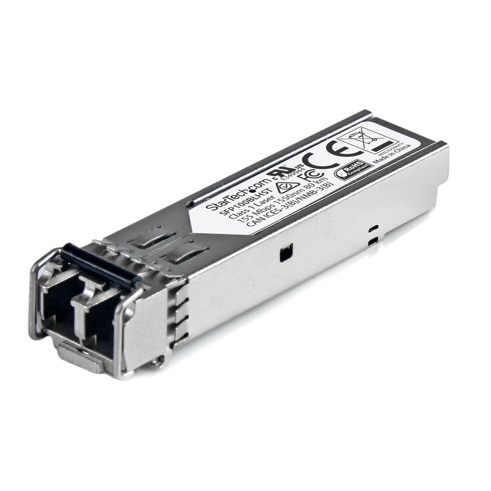 StarTech.com MSA Uncoded SFP Module - 100BASE-LH - 100MbE Single Mode Fiber (SMF) Optic Transceiver SFP100BLHST