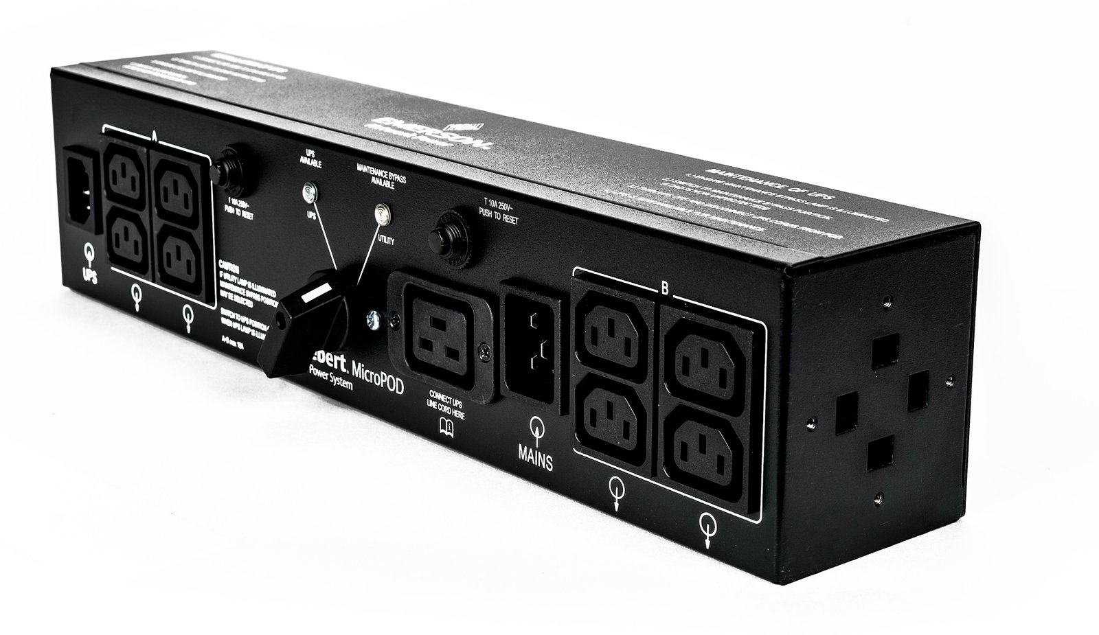 VERTIV-1 PHASE UPS Vertiv 2U MicroPod External maintenance Bypass power distribution unit (PDU) 19 MP2-220K