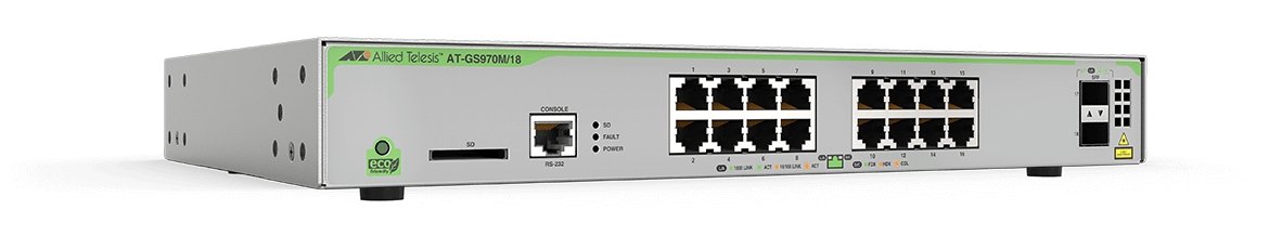ALLIED TELESIS BOX GS970M/18 Managed L3 Gigabit Ethernet (10/100/1000) Grey AT-GS970M/18-10