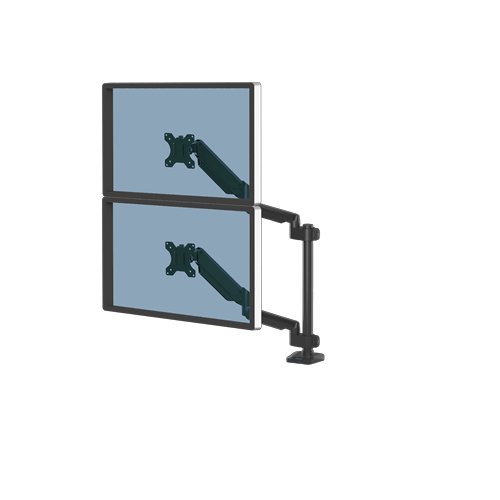 Fellowes Platinum Series Dual Stacking Monitor Arm - Mount for Two 8KG 27 Inch Screens - Adjustable