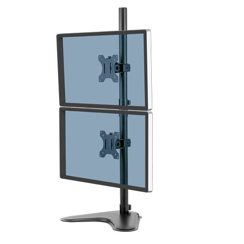 Fellowes Seasa Dual Stacking Monitor Arm - Freestanding Mount for 8KG 32 inch Screens - Ergonomic