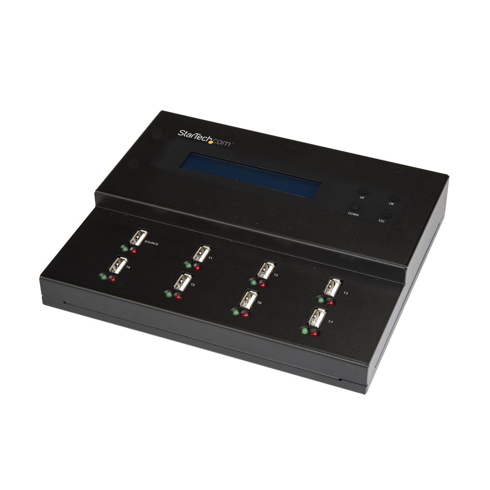 StarTech.com Standalone 1 to 7 USB Thumb Drive Duplicator and Eraser, Multiple Flash Copier, System