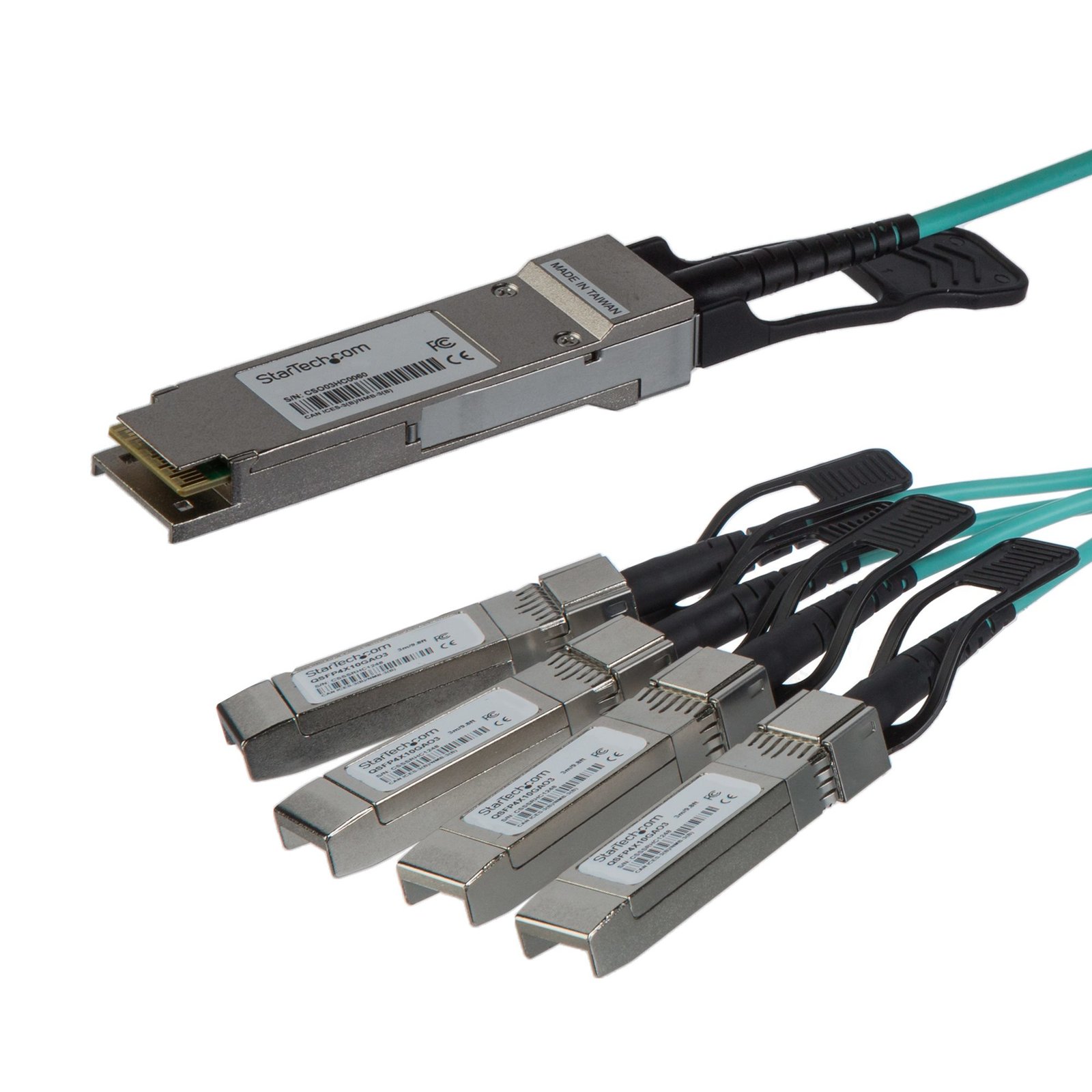 StarTech.com AOC Breakout Cable for Cisco QSFP-4X10G-AOC5M - 5m/16.4ft 40G 1x QSFP+ to 4x SFP+ - QSFP4X10GAO5