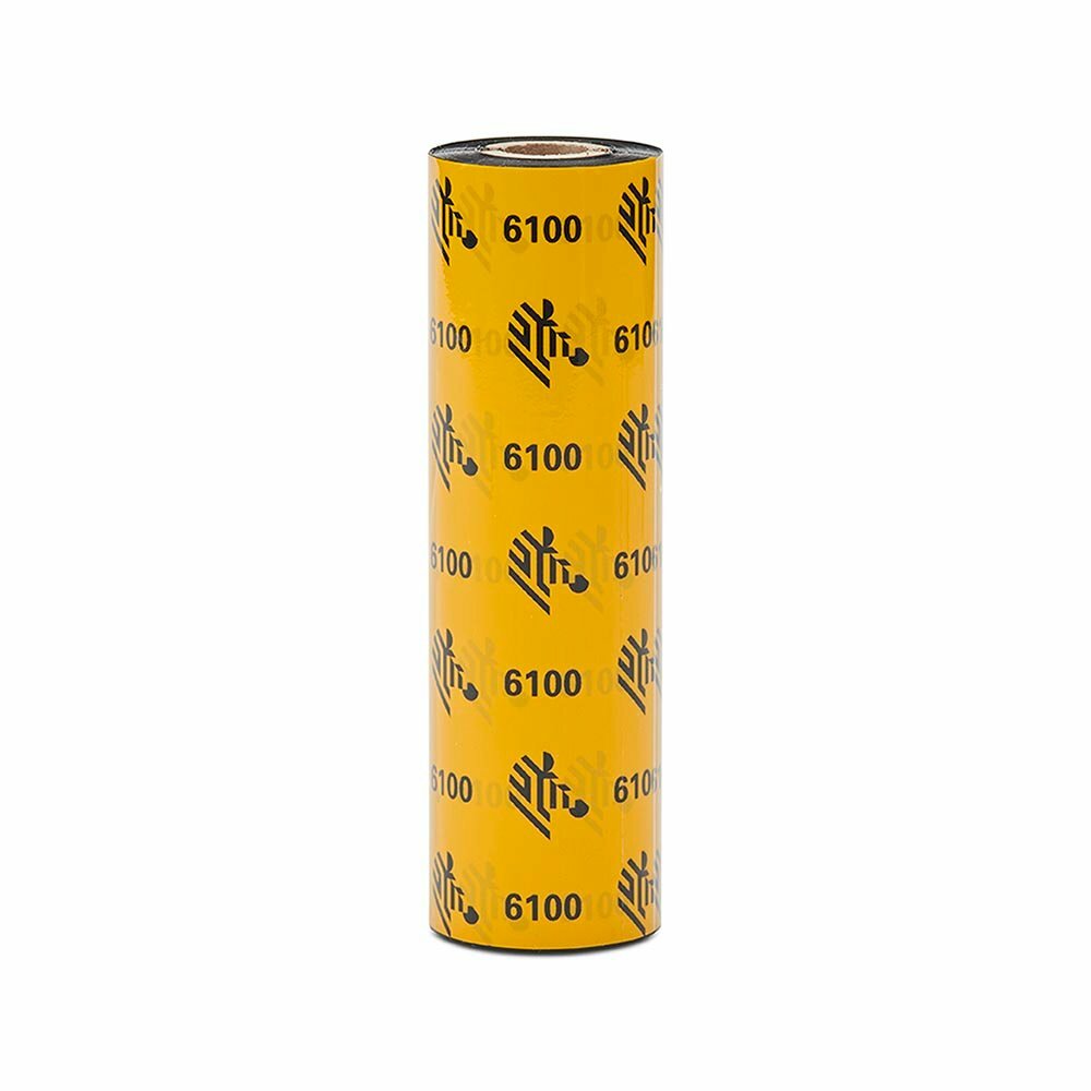 ZEBRA PRINT S1 - SUPPLIES 6100 Wax/Resin thermal ribbon Black 06100GS08407