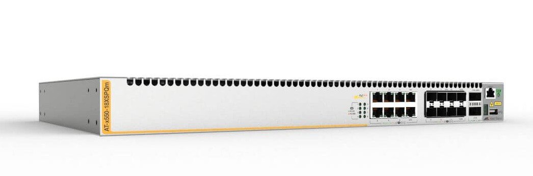 ALLIED TELESIS BOX X550-18XSPQM Managed L2 10G Ethernet (100/1000/10000) Power over (PoE) 19U AT-X550-18XSPQM-10