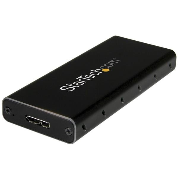 StarTech.com USB 3.1 (10Gbps) mSATA Drive Enclosure - Aluminum SMS1BMU313
