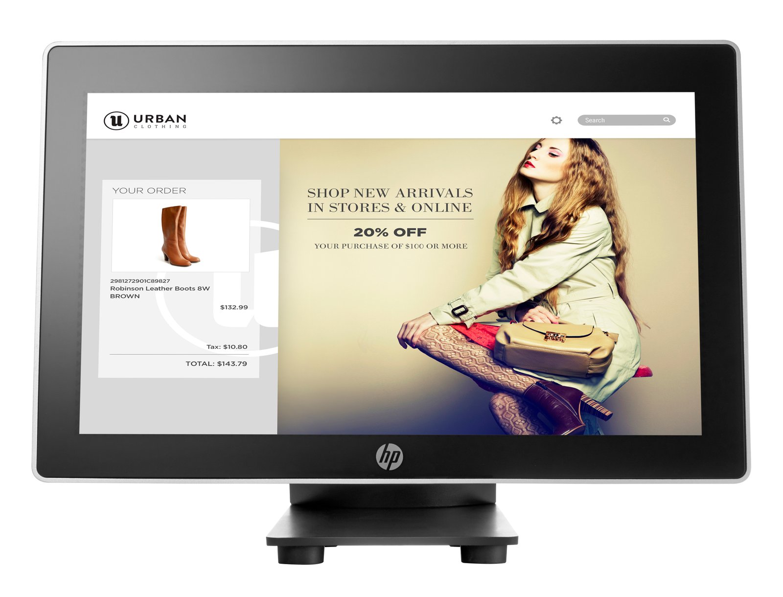 HP INC. - POS- NON SMARTBUY L7016t 15.6-inch Retail Touch Monitor V1X13AA#ABA