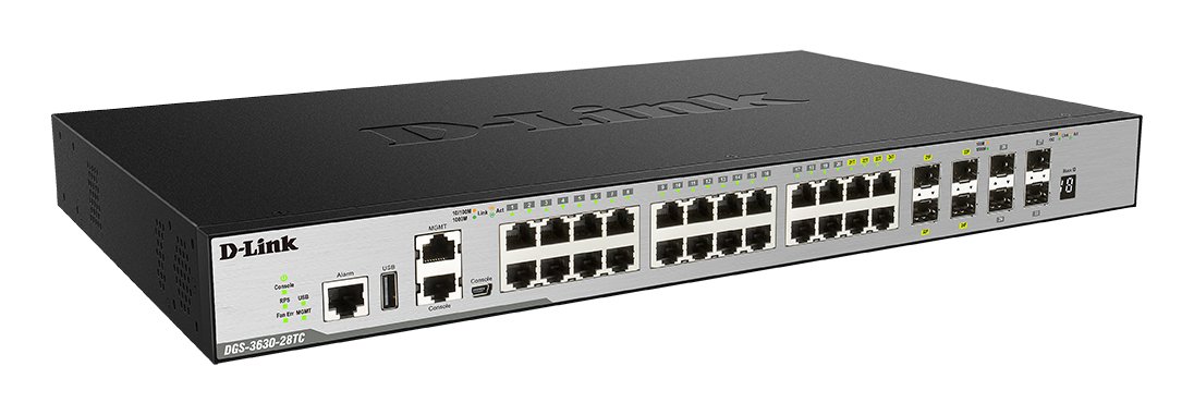 D-LINK BUSINESS PRODUCTS SOLUTIONS 24-Port L3 Stackable Managed Gigabit Switch including 4 x DGS-3630-28TC/SI