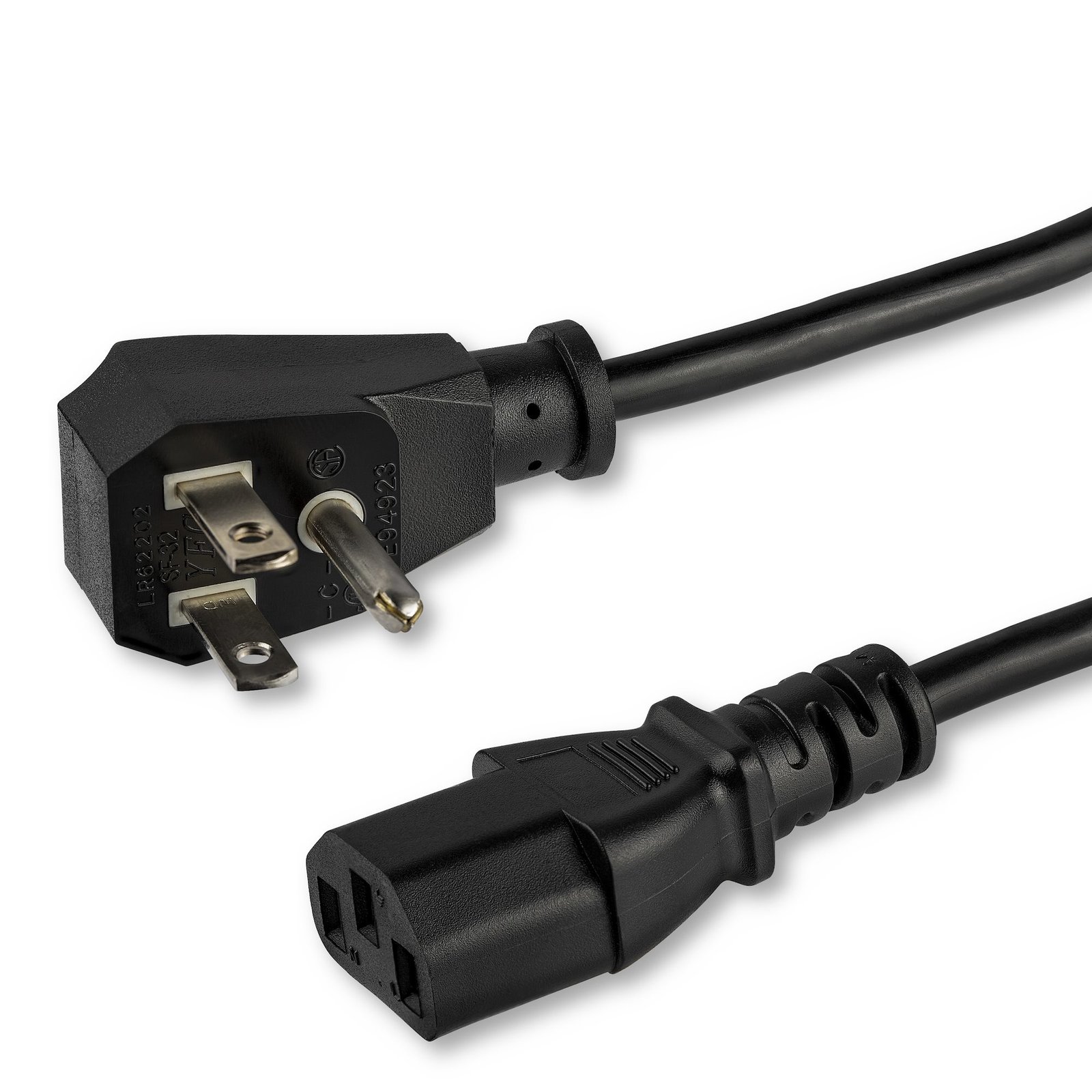StarTech.com 15ft (4.5m) Computer Power Cord, Flat NEMA 5-15P to C13, 10A 125V, 18AWG, Black PXTF10115