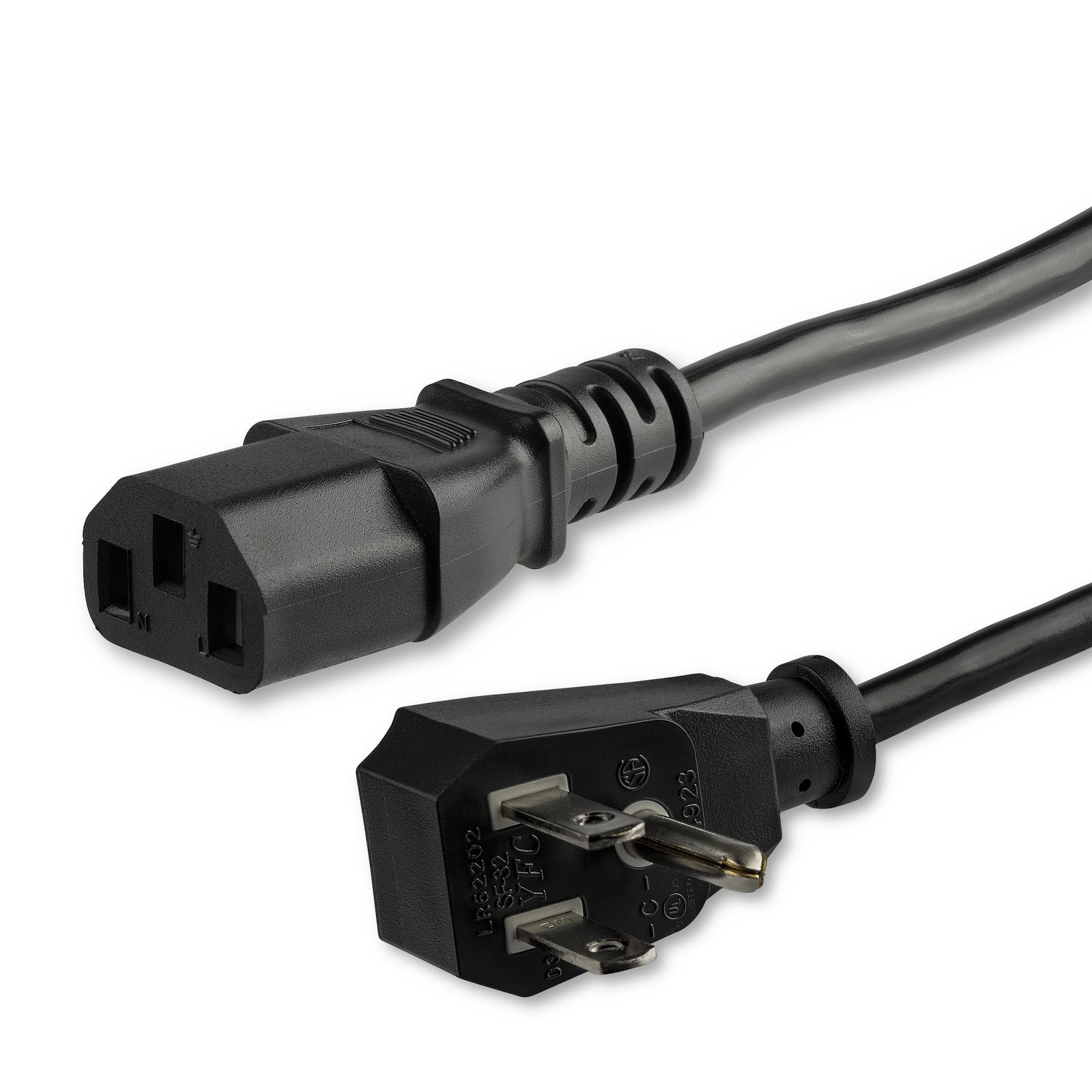 StarTech.com 6ft (1.8m) Computer Power Cord, Flat NEMA 5-15P to C13, 10A 125V, 18AWG, Black PXTF1016