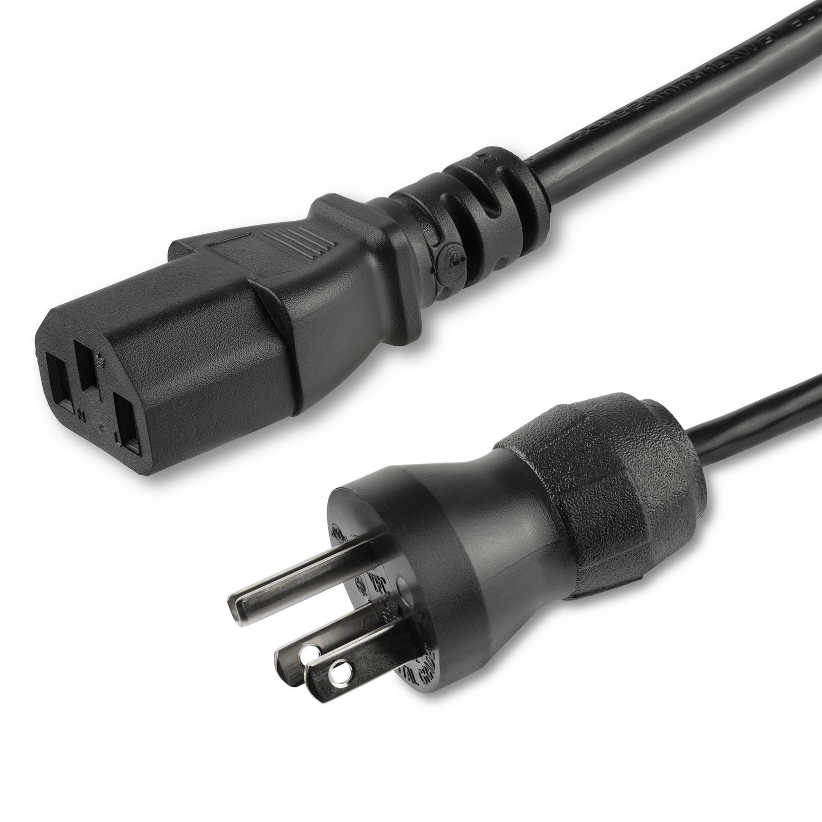 StarTech.com 10ft (3m) Hospital Grade Power Cord, 18AWG, NEMA 5-15P to C13, 10A 125V, Green Dot PXTMG10110