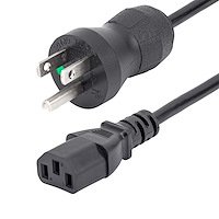 StarTech.com 3ft (1m) Hospital Grade Power Cord, 18AWG, NEMA 5-15P to C13, 10A 125V, Green Dot PXTMG1013