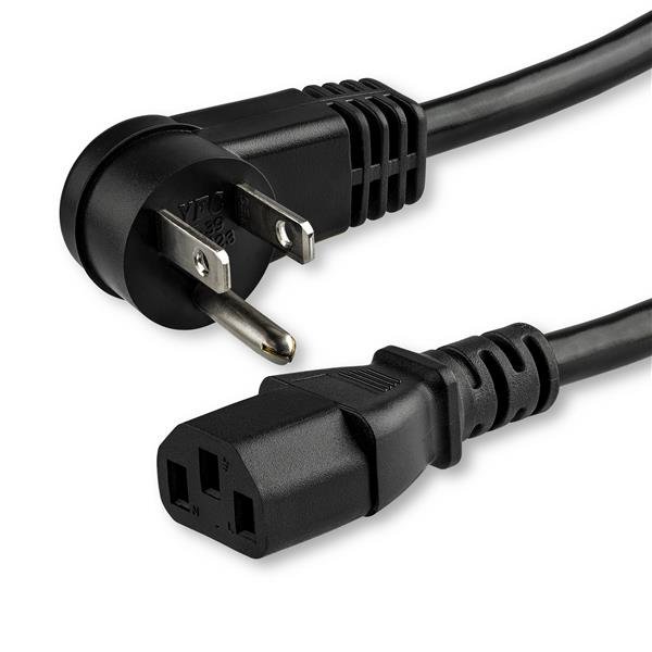StarTech.com Power Cord - Right-Angle NEMA 5-15P to C13 - 15 ft. PXTR10115