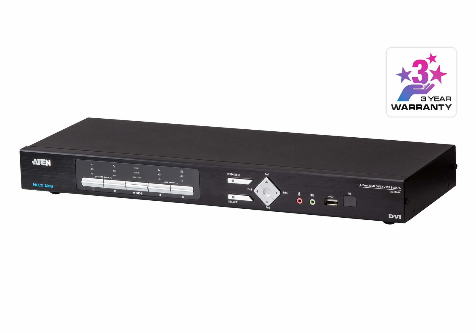 ATEN TECHNOLOGY - ETAIL CM1164A KVM switch Rack mounting Black