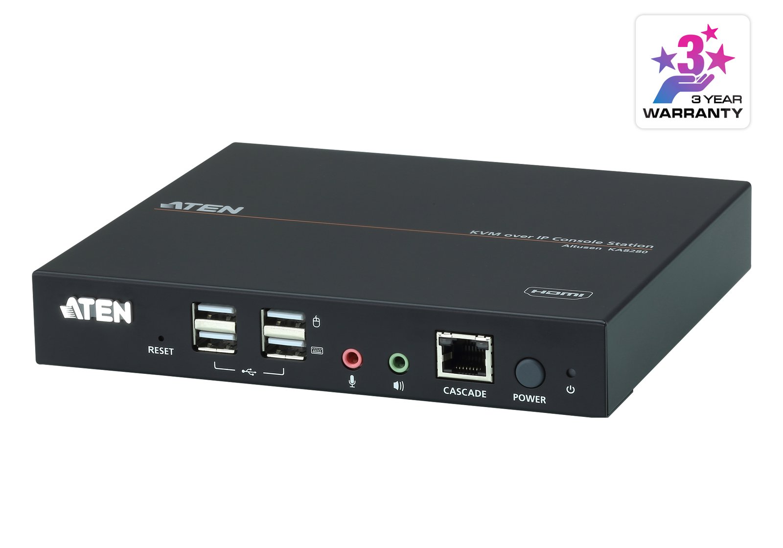 ATEN TECHNOLOGIES KA8280 KVM switch Rack mounting Black
