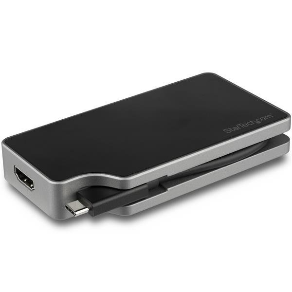 StarTech.com USB C Multiport Video Adapter - 4K 60Hz UHD Portable 5-in-1 Type to HDMI 2.0, Mini CDPVDHMDPDP