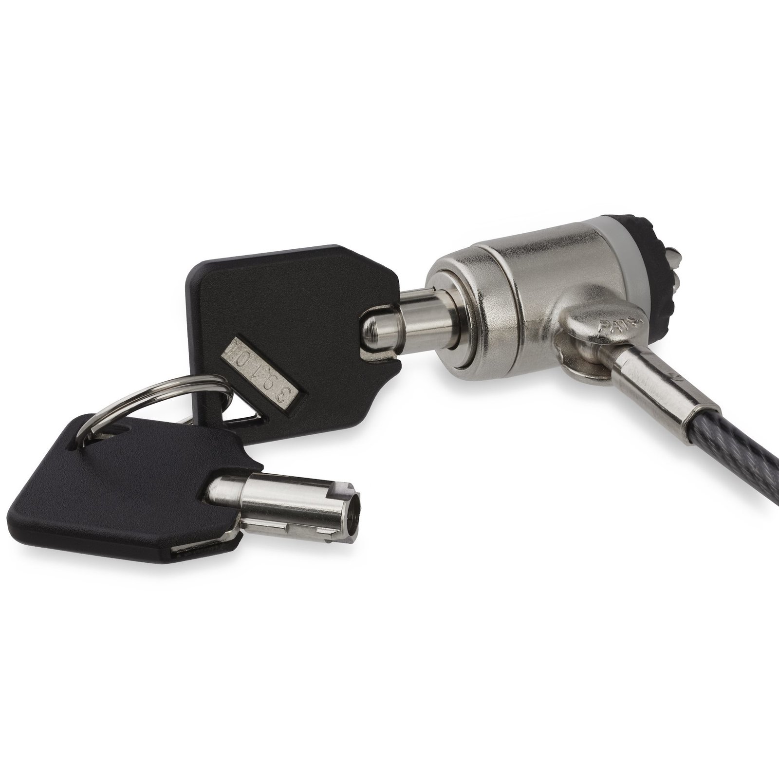 StarTech.com 6.6ft (2m) Laptop Cable Lock with Keys - Keyed Security for Compatible K-Slot Laptops, LTLOCKKEY
