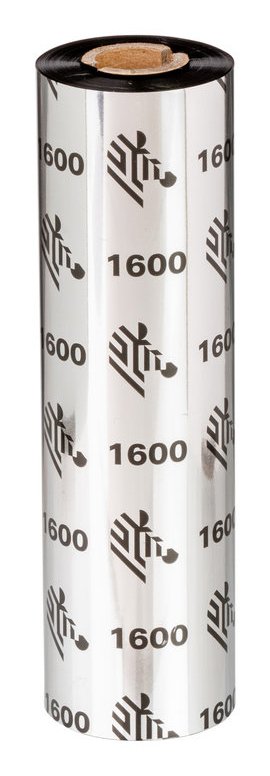 ZEBRA PRINT S1 - SUPPLIES 1600 Wax, 110mm x 450m, 25mm Core | 18/Box 01600BK11045