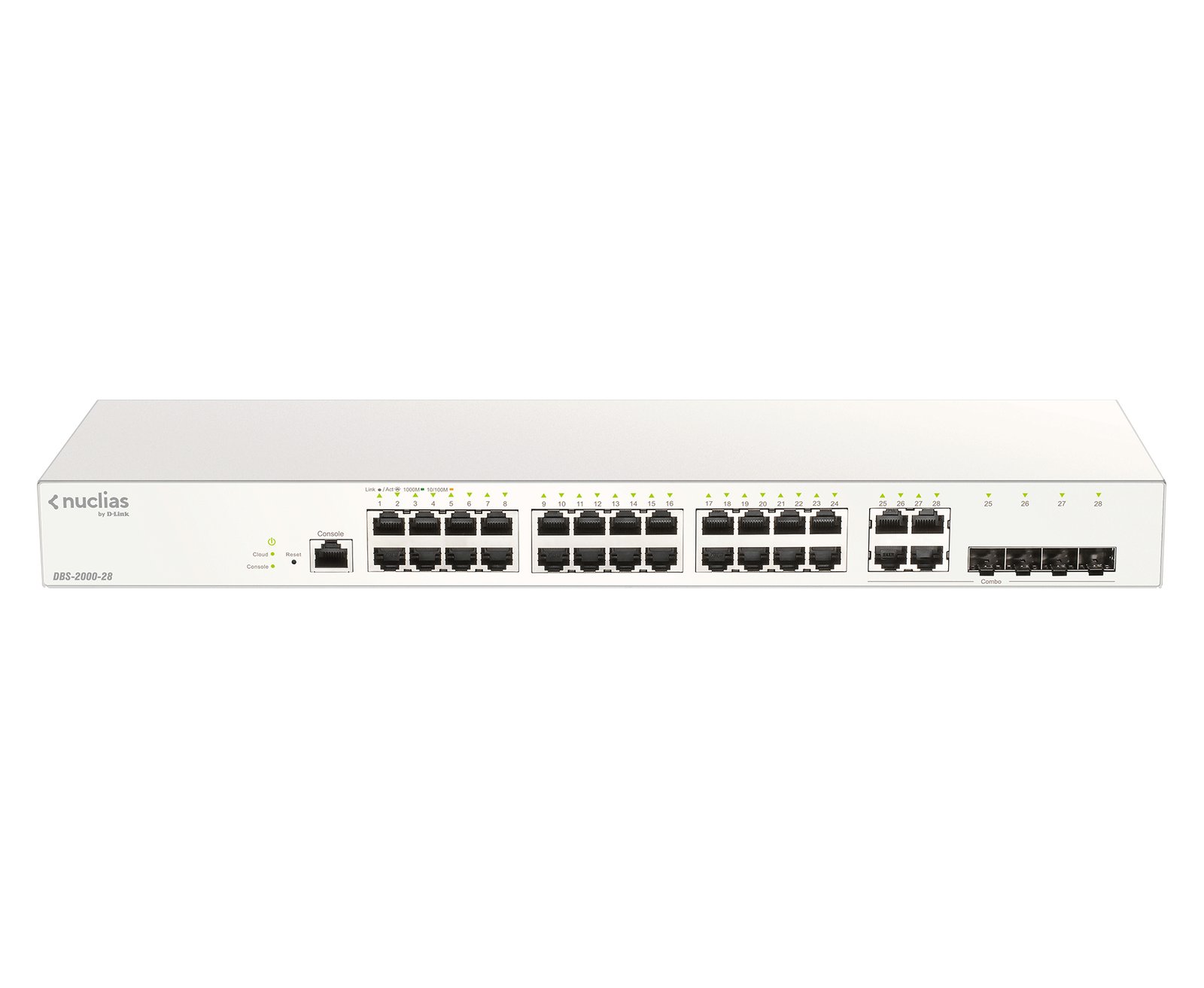 D-LINK CLOUD 28-Port Gigabit Nuclias Smart Managed Switch including 4x 1G Combo Ports DBS-2000-28
