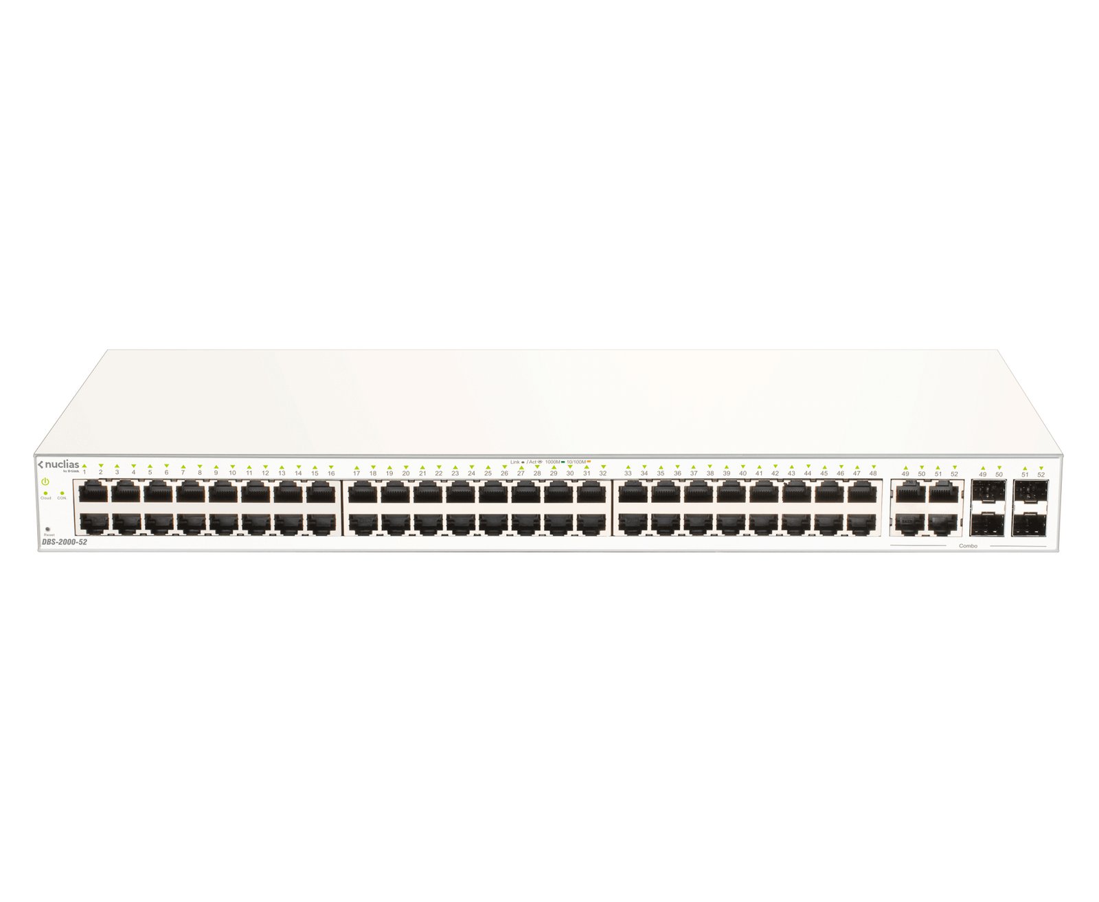 D-LINK CLOUD 52-Port Gigabit Nuclias Smart Managed Switch including 4x 1G Combo Ports DBS-2000-52