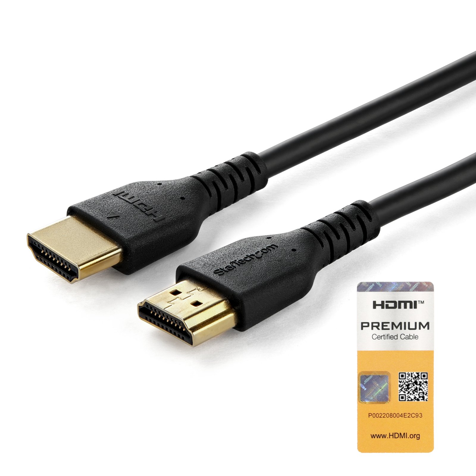 StarTech.com 3ft (1m) Slim HDMI Cable, Flexible Premium Certified 2.0 Cord with Ethernet, UHD 4K RHDMM1MP