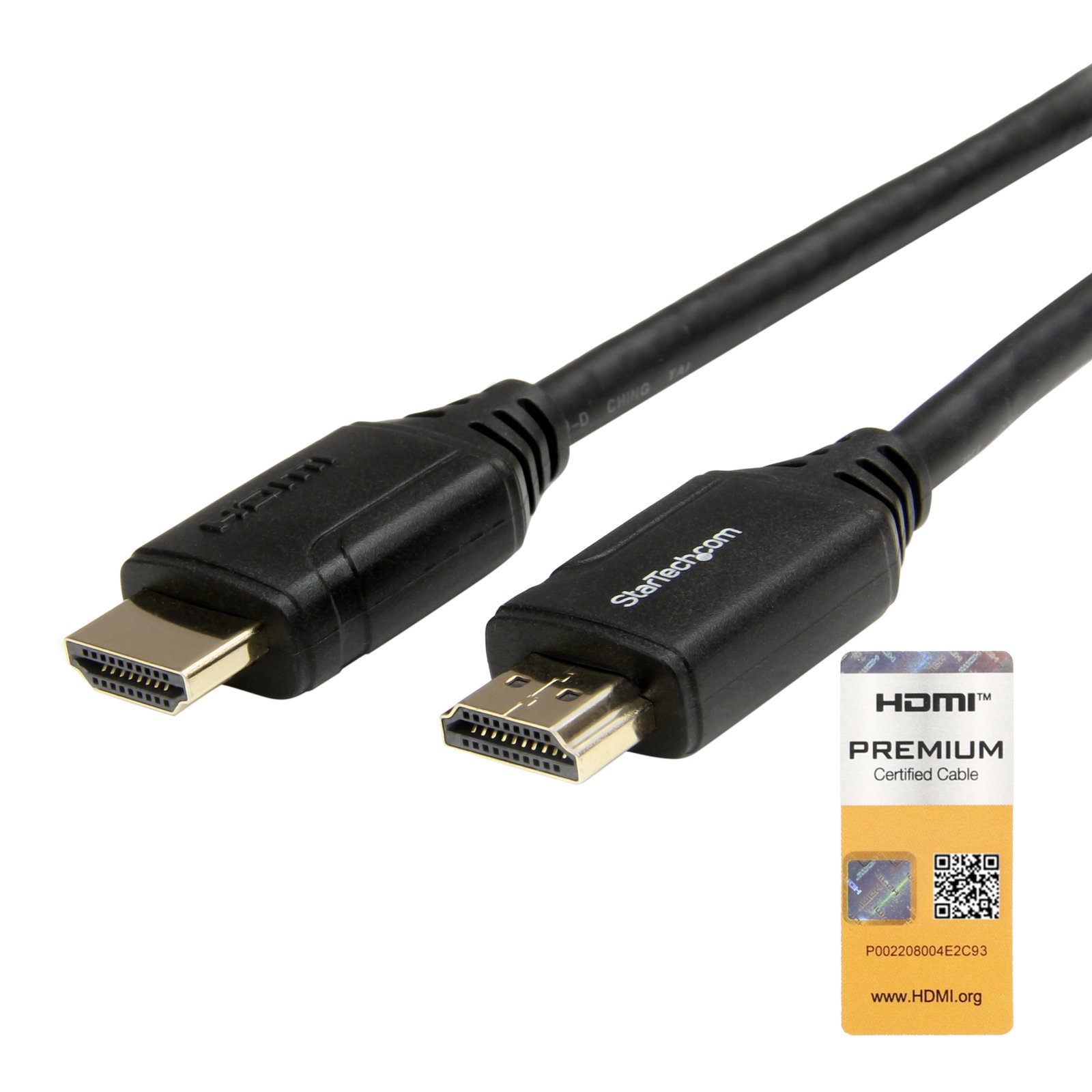 StarTech.com 6ft (2m) Slim HDMI Cable, Flexible Premium Certified 2.0 Cord with Ethernet, UHD 4K RHDMM2MP