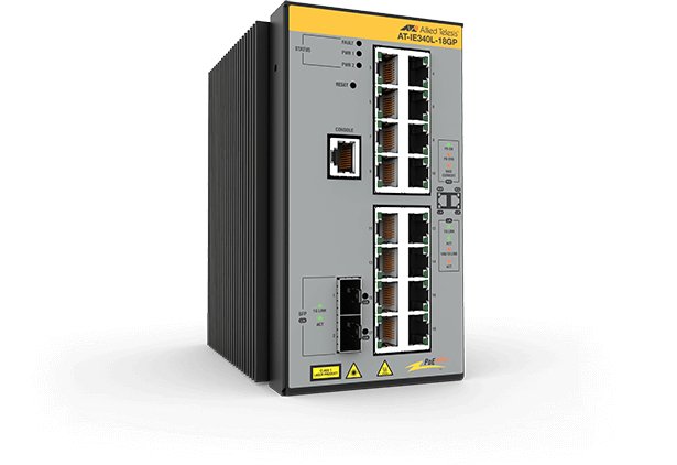 ALLIED TELESIS BOX AT-IE340L-18GP-80 Managed L3 Gigabit Ethernet (10/100/1000) Power over (PoE) Grey