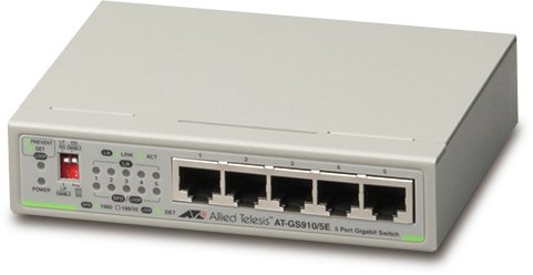 ALLIED TELESIS BOX GS910/5E Unmanaged 10G Ethernet (100/1000/10000) Grey AT-GS910/5E-10