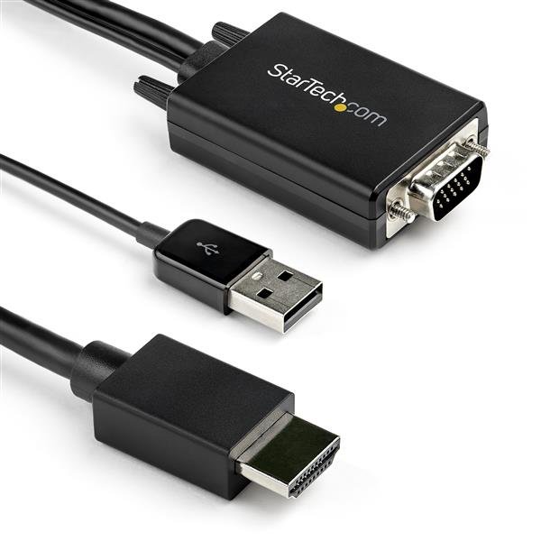 StarTech.com 3m VGA to HDMI Converter Cable with USB Audio Support  Power - Analog Digital Video VGA2HDMM3M