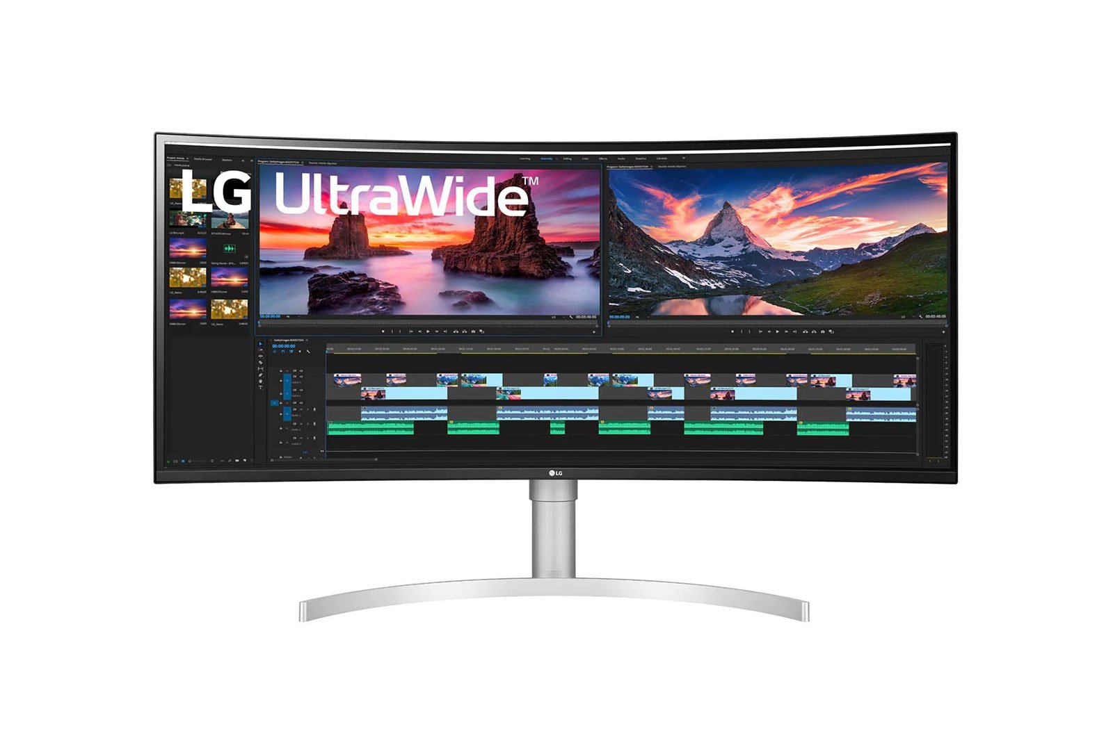 LG ELECTRONICS 38BN95C-W computer monitor 96.5 cm (38") 3840 x 1600 pixels WQXGA LCD Silver