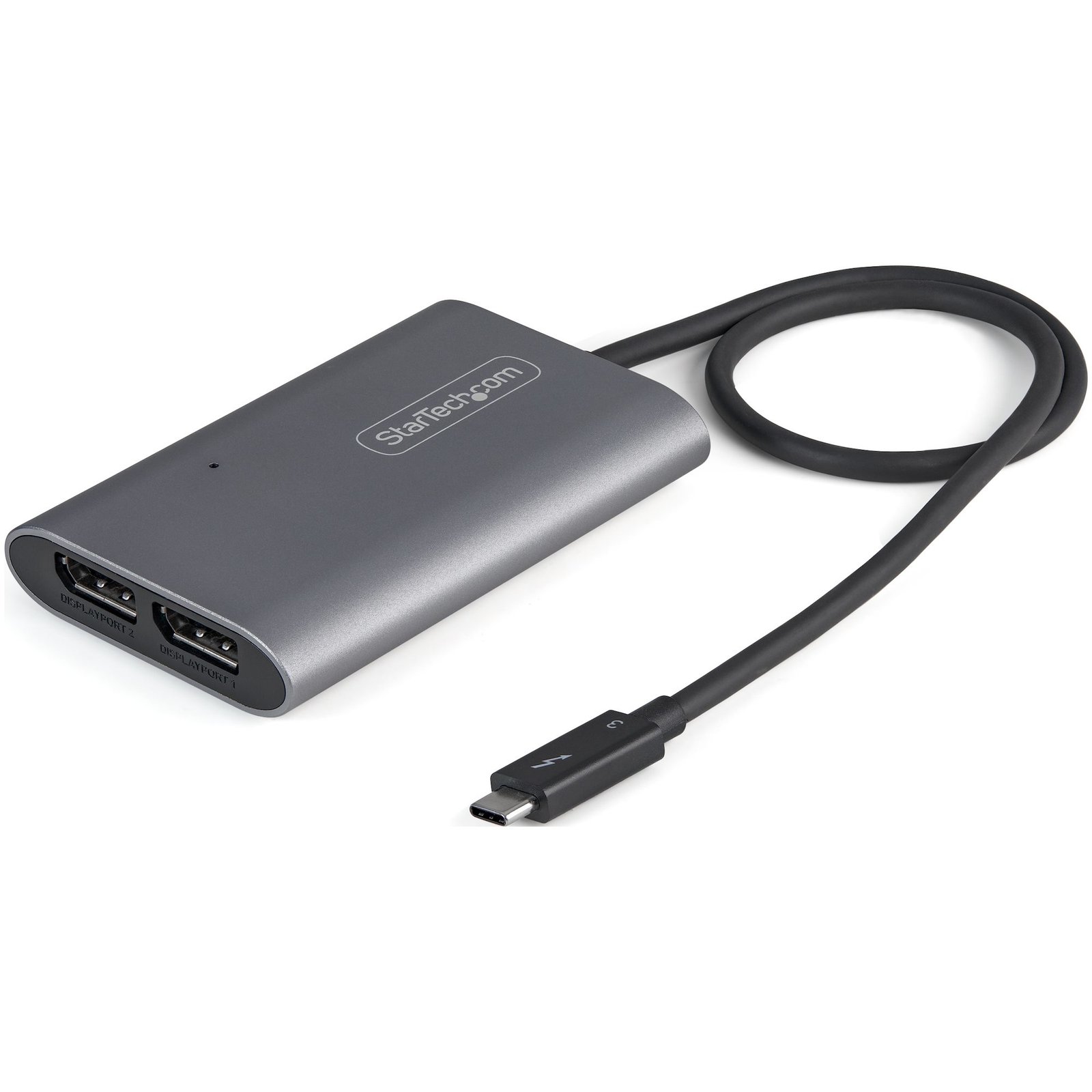 StarTech.com Thunderbolt to Dual DisplayPort Adapter DP 1.4, 4K 60Hz or Single 8K/5K Converter, 2x TB32DP14