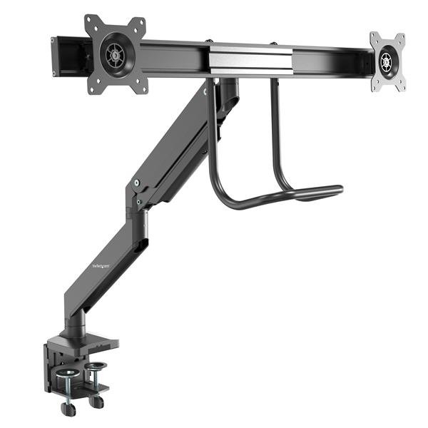 StarTech.com Desk Mount Dual Monitor Arm - Ergonomic VESA 32" (17.6lb/8kg) Displays - Crossbar ARMSLMBARDUO