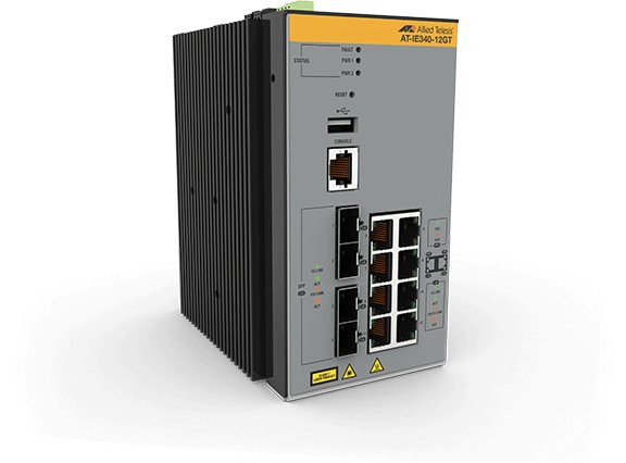ALLIED TELESIS BOX AT-IE340-12GT-80 Managed L3 Gigabit Ethernet (10/100/1000) Grey