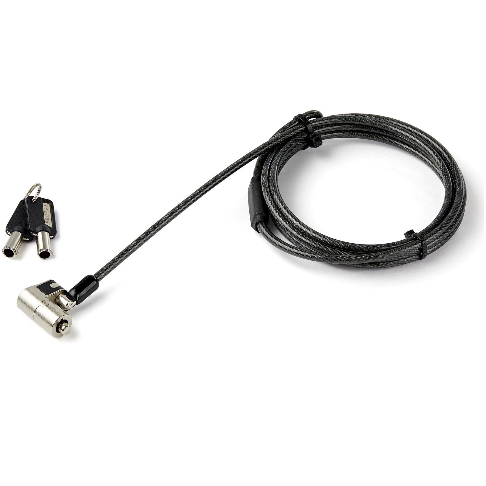 StarTech.com 6.6ft (2m) 3-in-1 Universal Laptop Cable Lock - Keyed Laptop/Desktop Security LTULOCKKEY