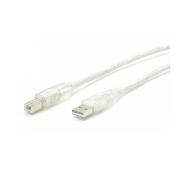 StarTech.com 10 ft Transparent USB 2.0 Cable - A to B USBFAB10T