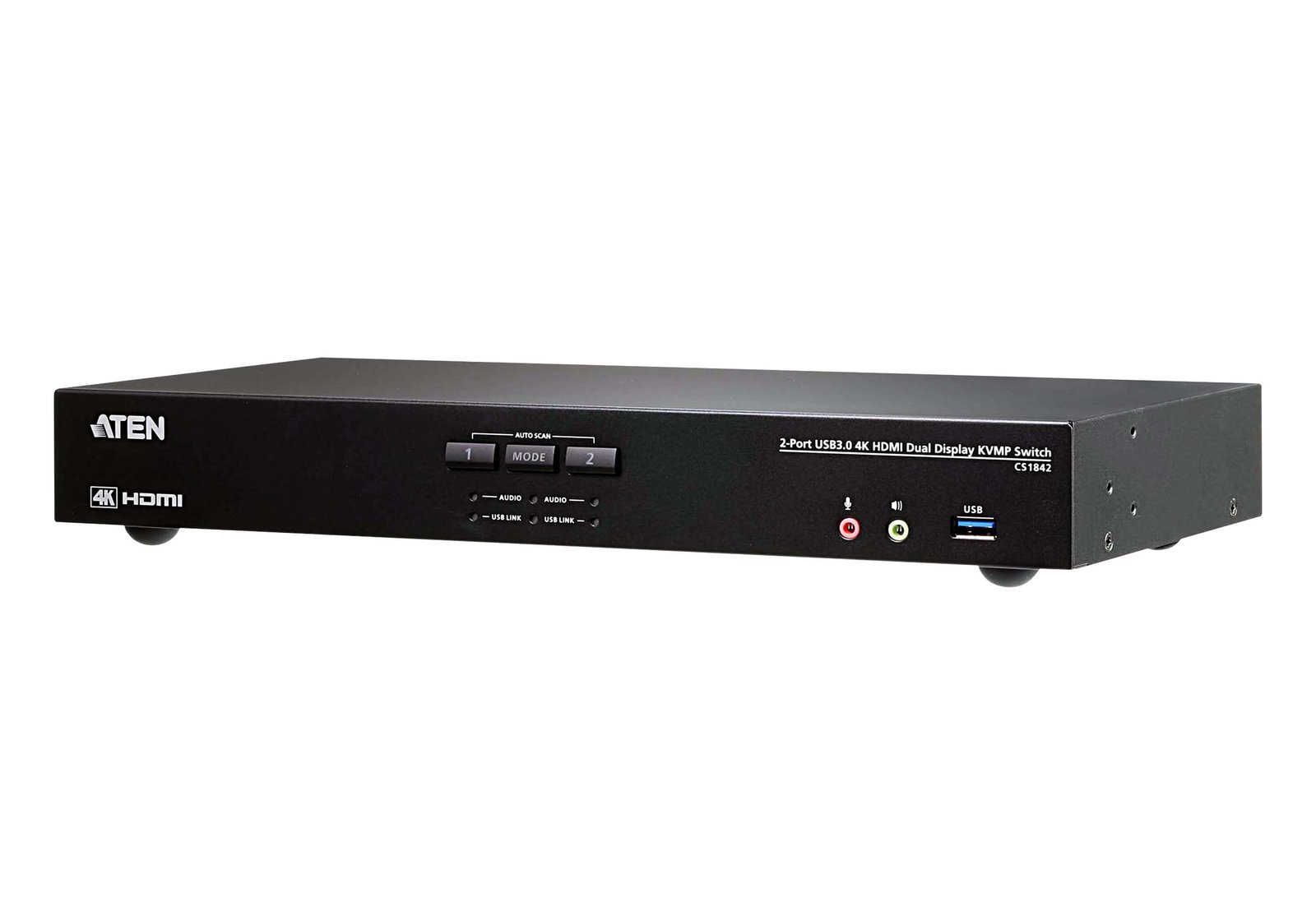ATEN TECHNOLOGIES CS1842 KVM switch Rack mounting Black