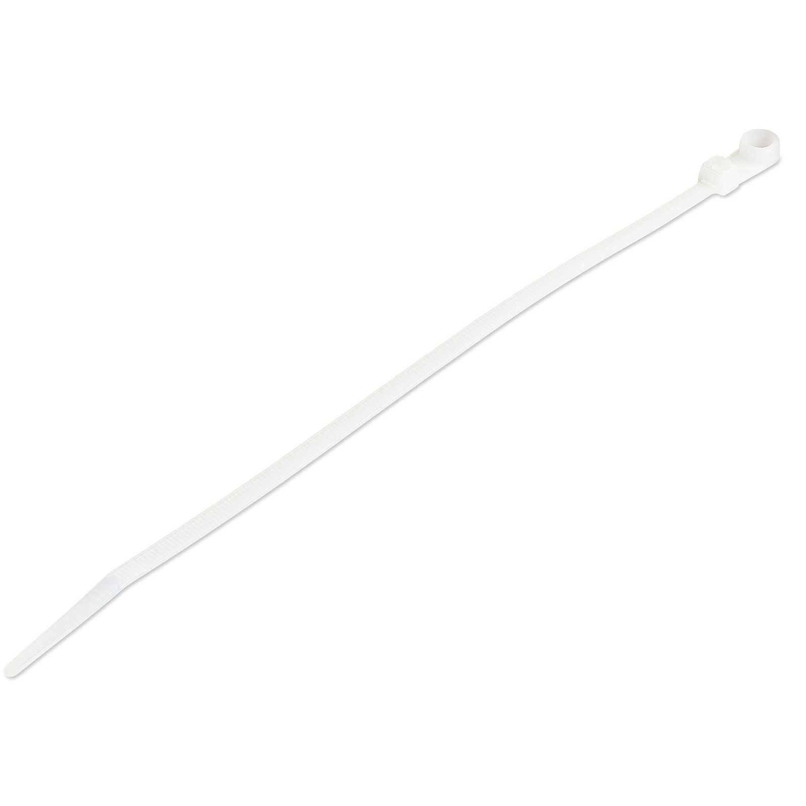 StarTech.com 8"(20cm) Cable Ties with Mounting Hole - 1/8"(4mm) wide, 2"(52mm) Bundle Diameter, CBMZTS10N8