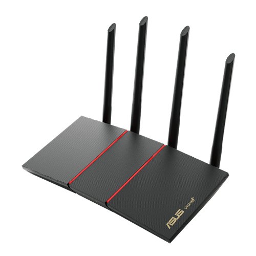 ASUS - COMPONENTS RT-AX55 wireless router Gigabit Ethernet Dual-band (2.4 GHz / 5 Black