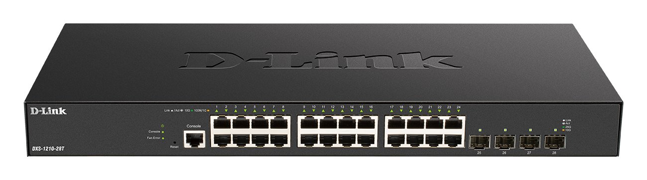 D-LINK BUSINESS PRODUCTS SOLUTIONS 24-port 10GBASE-T + 4-port 10/25G SFP28 Smart Managed Switch DXS-1210-28T