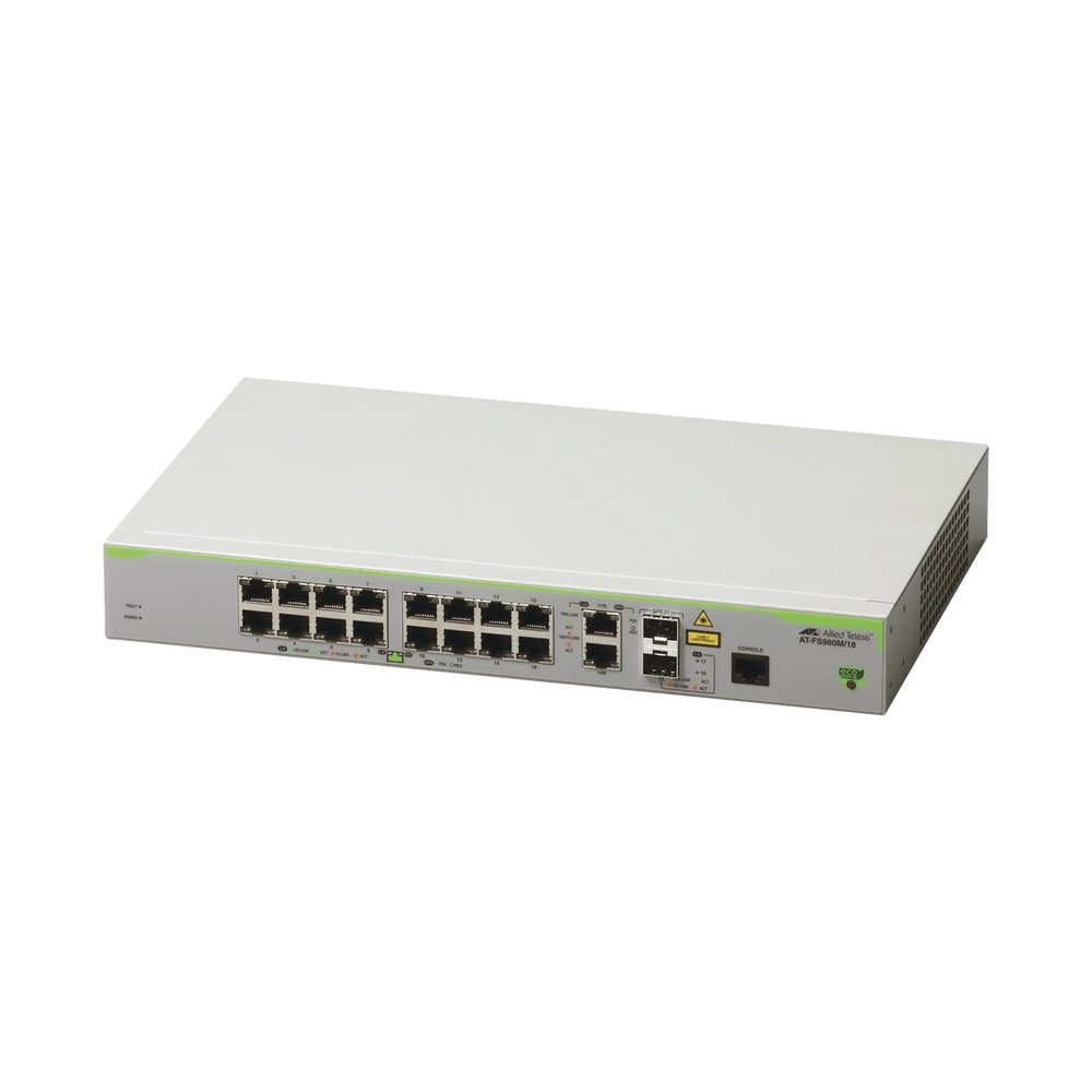 ALLIED TELESIS BOX FS980M/18 Managed L3 Fast Ethernet (10/100) Grey AT-FS980M/18-10