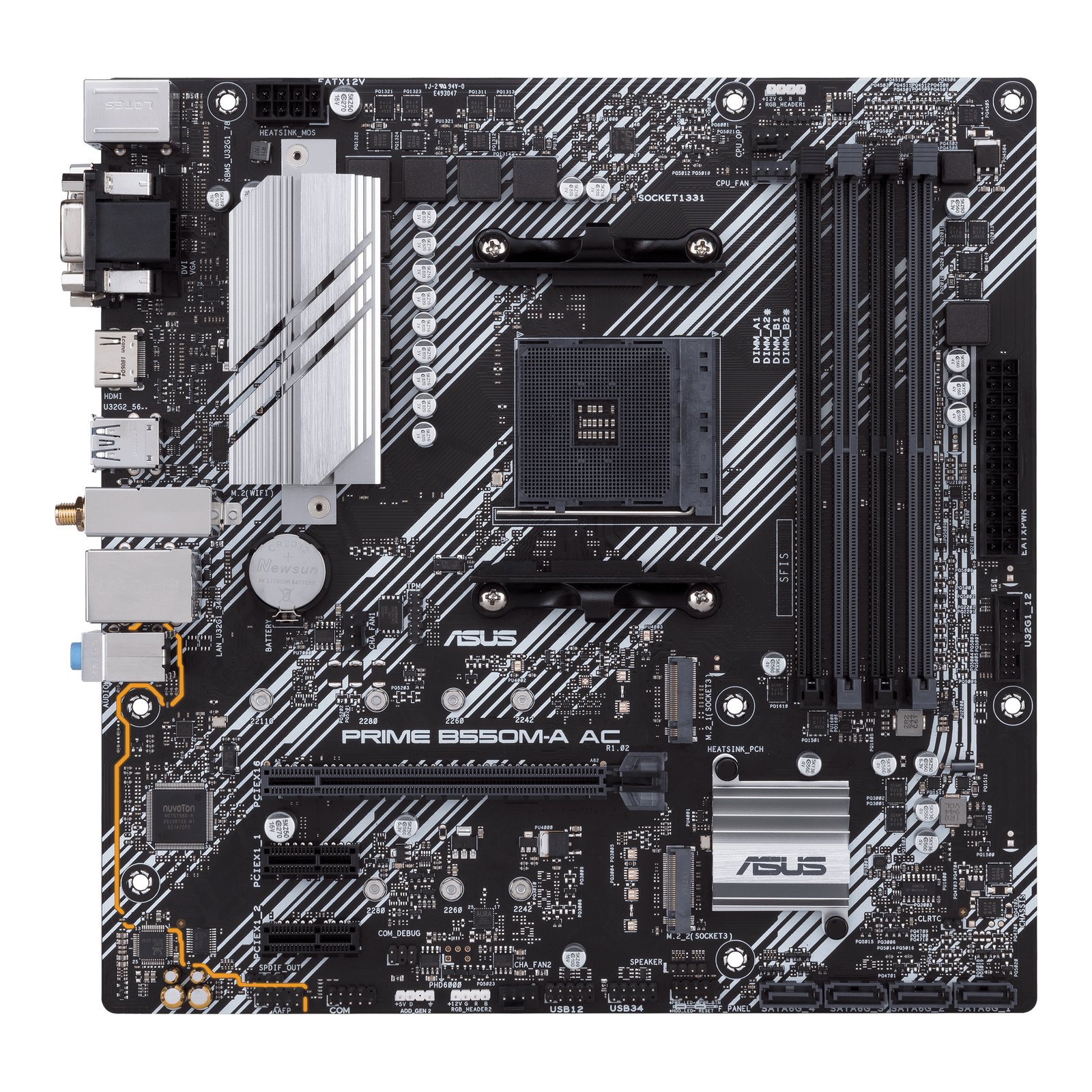 ASUS - MOTHERBOARDS PRIME B550M-A AC AMD B550 Socket AM4 micro ATX