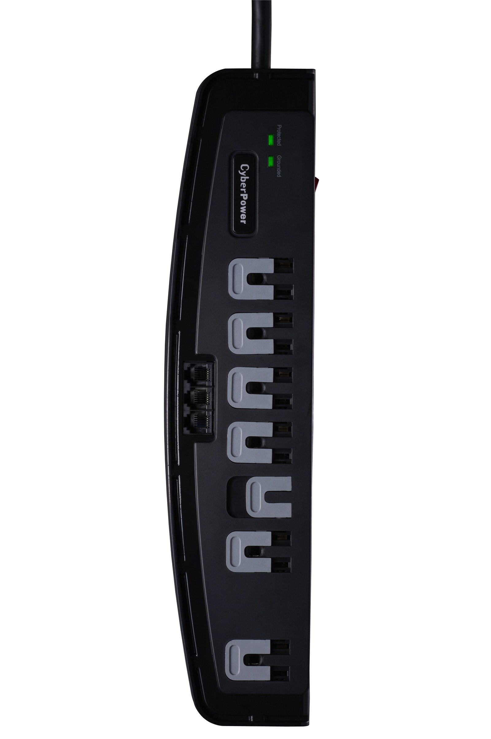 CyberPower CSP708T surge protector Black 7 AC outlet(s) 125 V 2.4 m