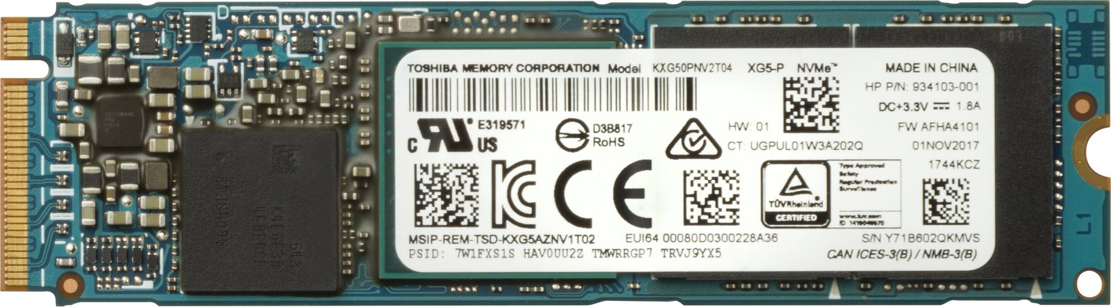 HP INC. - NSB OPTIONS Z Turbo Drive Quad Pro 512GB TLC SSD Module 4YZ36AA